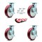 Service Caster 8 Inch Poly on Aluminum Caster Set with Roller Bearings and Brake/Swivel Lock SCC-30CS820-PAR-TLB-BSL-4 - alternate 5